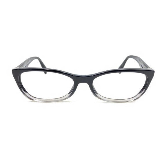 Prada VPR 15P ZYY-1O1 Black Clear Fade Cat Eye Eyeglasses Frames 53-16 135 Italy - Picture 6 of 12